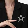 Fünfzackiger Stern Strass Brosche Vielseitige Anzug Corsage Broschen Mode Bekleidungszubehör Unisex Kleidung Brosche