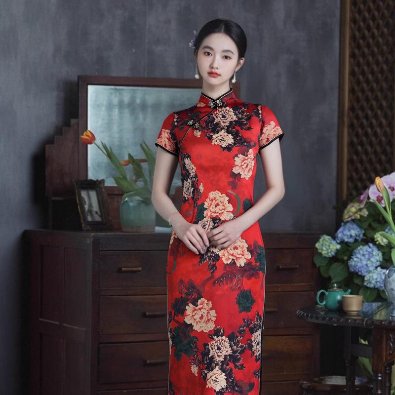 Qipao chinezesc retro 2025: Îmbrăcăminte de vară ușoară, literară și elegantă