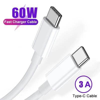 60W C til C Type-C-kabel USB C PD Hurtiglading Laderledning for Macbook iPad Samsung Xiaomi Huawei Honor Type C USB C-kabel