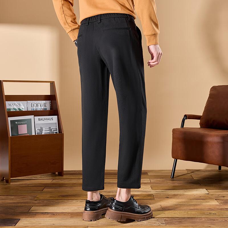 FAPAI Men's Straight-Leg Drawstring Waist Casual Pants