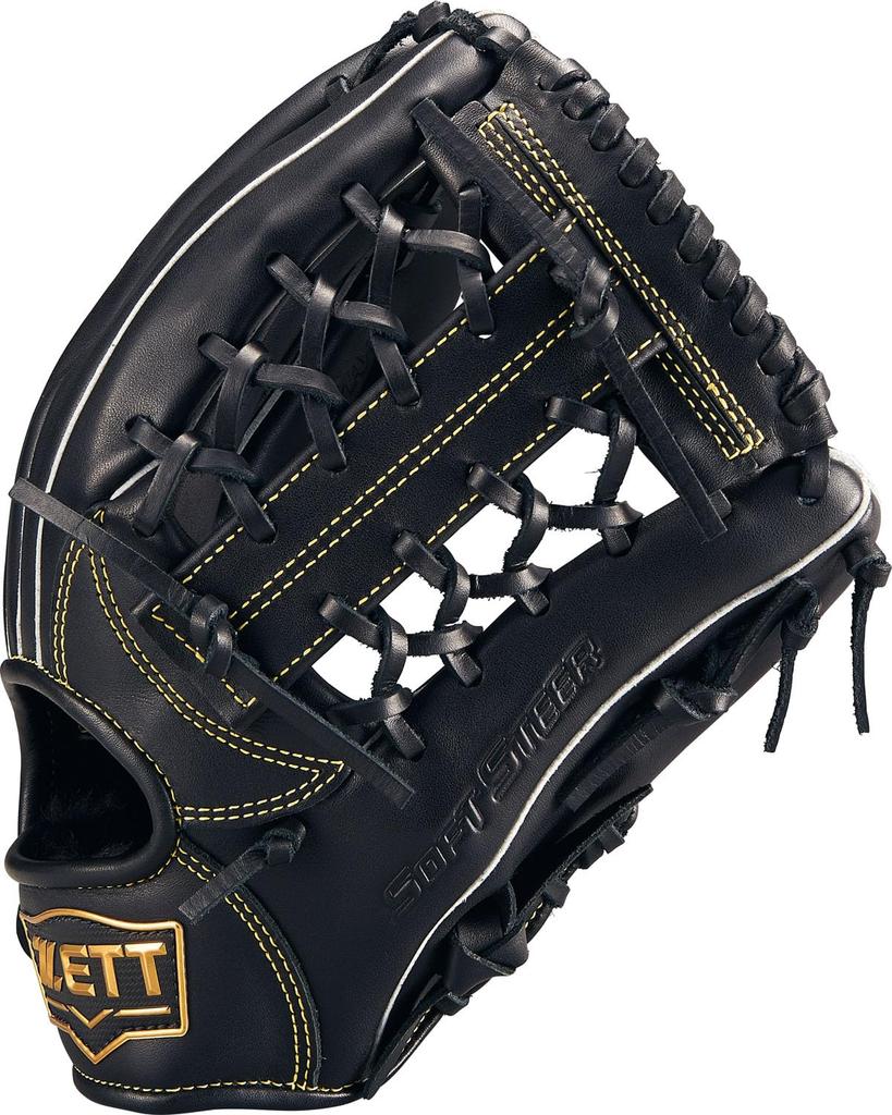ZETT Soft Steer Baseball Black Size 5 Glove, All-Around, Left-Handed Throw, (1900), (BRGB35530F)