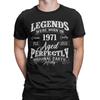 Unisex Unisex Legends 1971 T Shirts 55th Birthday Cotton Clothing Novelty Short Sleeve O Neck Tee Shirt Gift Idea TShirts