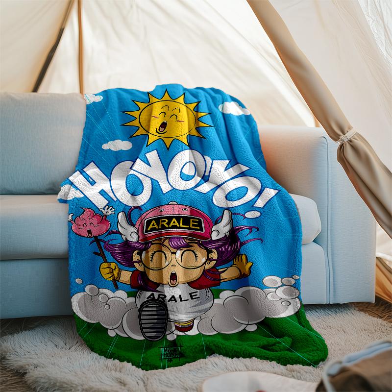 Arale Printed Throw Blanket—soft,warm;versatile Blanket for All Seasons—perfect As &air-conditioning Throw,nap Blanket