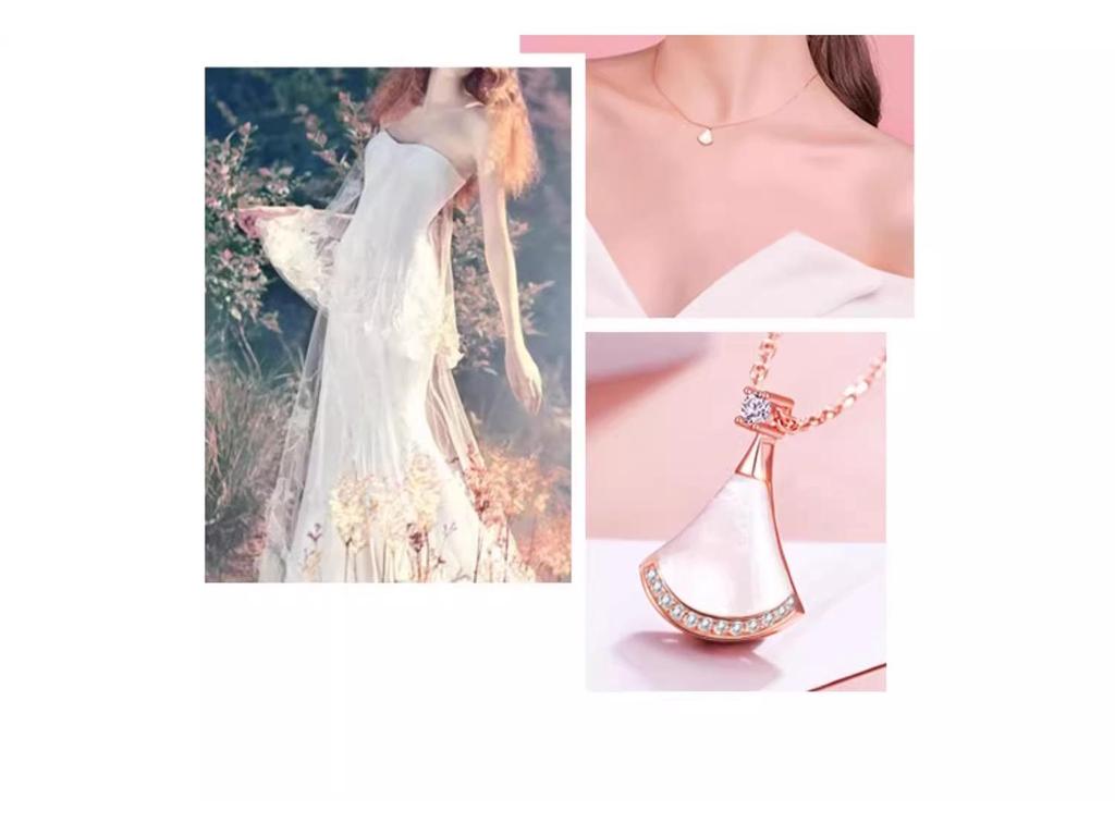 Natural Mother-of-Pearl Double-Layer Fan Pendant Necklace - Women's Luxury Clavicle Chain