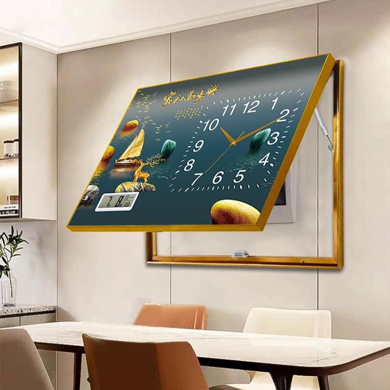 Новий електричний лічильник у китайському стилі, годинник, без свердління, push-pull, розподільна коробка, настінний годинник-картина