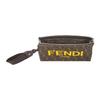 Fendi Monogram Logo FF Zipper Cotton Tote Bag Clutch Men Bags Brown 7VA564-AJJ4-F1HR8