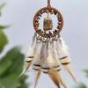 Handmade Woven Dreamcatchers Car Window Wall Hanging Feathered Tassels Natural Stone Bells Ornament for Bedroom Decors