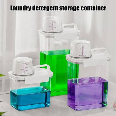Laundry Detergent Dispenser Scent Booster Beads Storage Container with Measuring Cup Lid for Laundry Beads Powder Oatmeal Pet Food