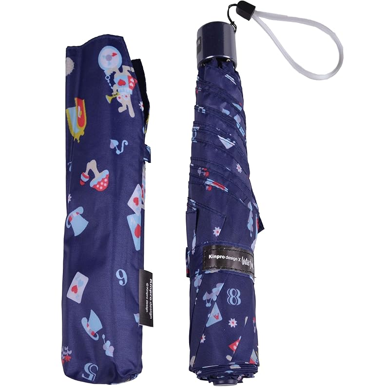 

pen thin 3-stage folding umbrella Main rib 50cm navy Umbrella for both sun and rain parasol umbrella UV cut ultraviolet light cut sun protection