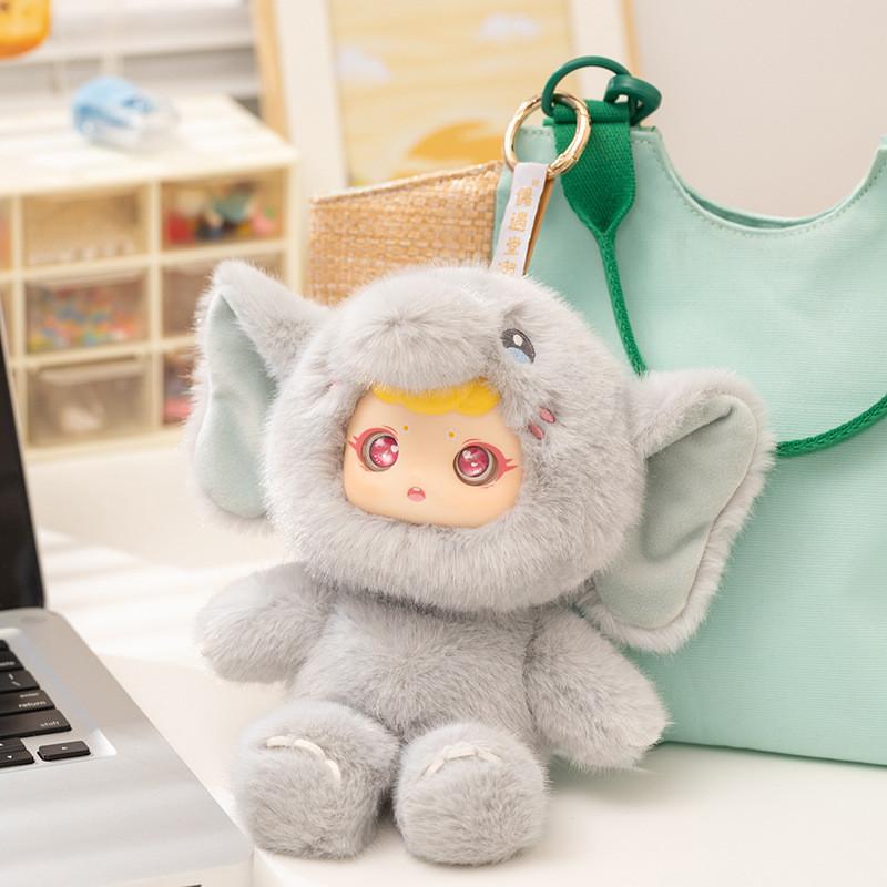 Cute Monkey Plush Bag Charm With Movable Eyes For Kids And Teens Elephant