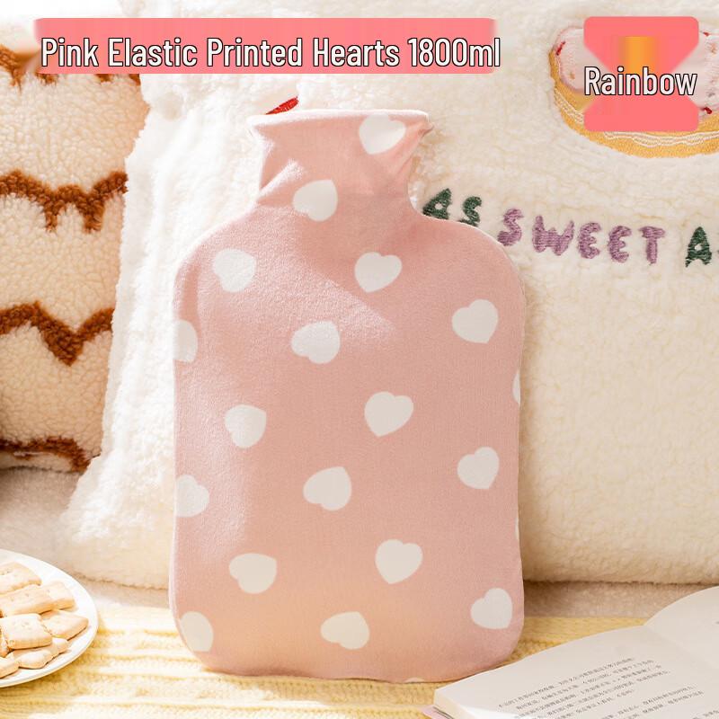 TIANHONG Pink Heart PVC Hot Water Bottle