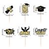Class Of 2025 Graduation Cupcake Topper - Celebrate Graduation Day With Glitter Congrats Grad Cupcake Picks Decorations