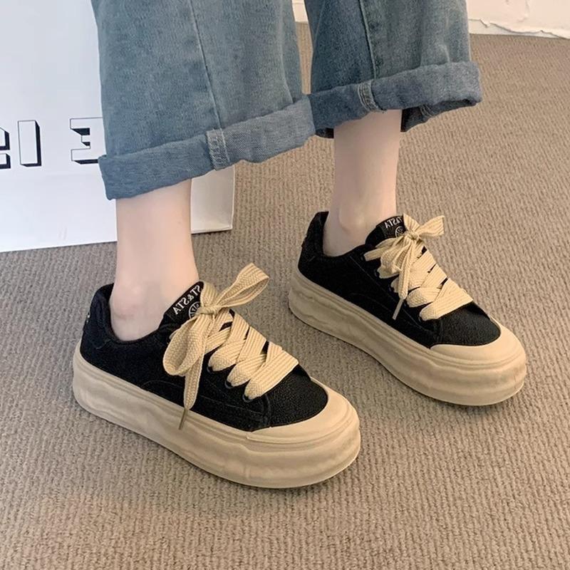 Muffin thick-soled spring and summer new casual sports board shoes 35