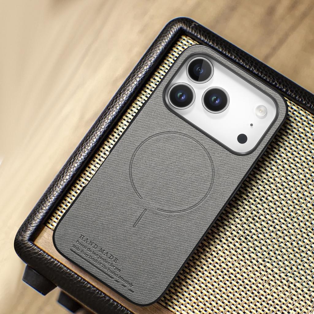 Fashion Elegant Magnetic Texture Leather Phone Case For iPhone 17 Pro Max 16 Plus 15 14 13 12 Comfortable Grip For Magsafe Cover