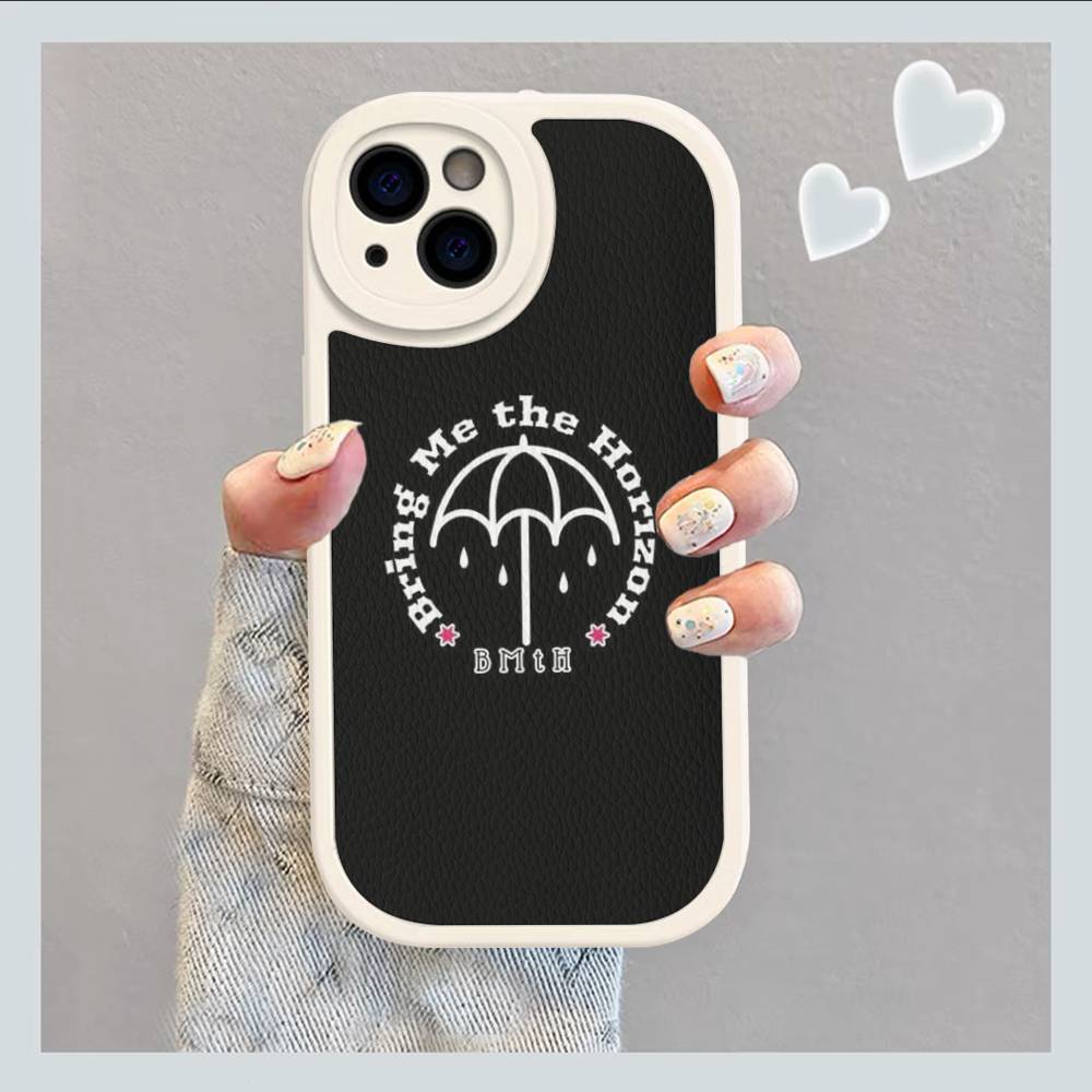 B-Bring M-Me The B-BMTH H-Horizon Leather Phone Case For IPhone 16 15 14 13 12 11 Pro Max Plus Shockproof Cover