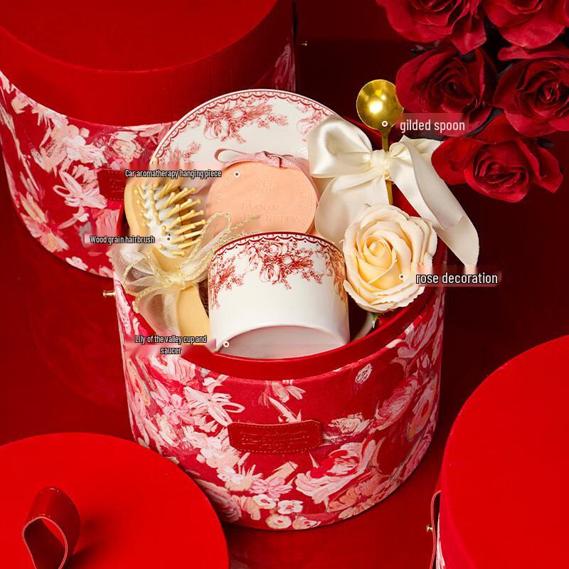 Spring Floral Ceramic Hug Bucket Gift Set