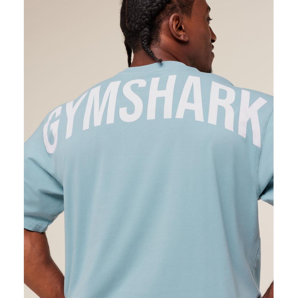 Gymshark Power T shirT Bench Blue A4b9w Udr4