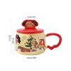 OLOEY Hand-Painted Cartoon Dog Ceramic Mug with Phone Holder