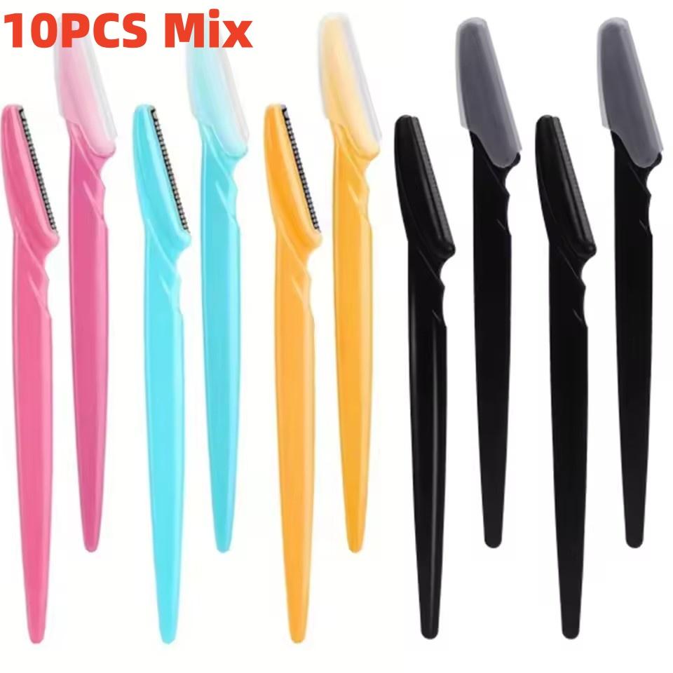 5/10/30/40pcsbrow Razor and Face Razor for Women And Men, Eyebrow Hair Trimmer And Shaver with Protective Cover,Safe