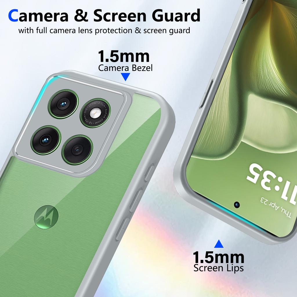 Per Motorola Moto G56 5G Custodia Antiurto Bumper in Silicone Cuscino d'Aria Copertura Posteriore Opaca Trasparente Custodia Rigida per Telefono per Moto G56 XT2529