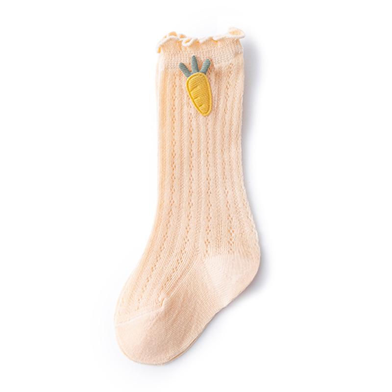 Baby Socks, Summer Cotton, Newborn Babies, Children, and Infants, Spring and Autumn Thin Mesh Breathable Mid Tube Mosquito Repellent Socks