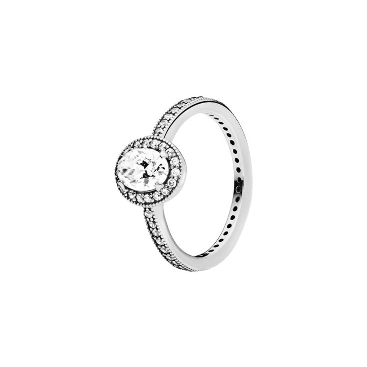 Pandora Vintage Elegant Ring With Diamonds Women rings Silver 191017CZ 54