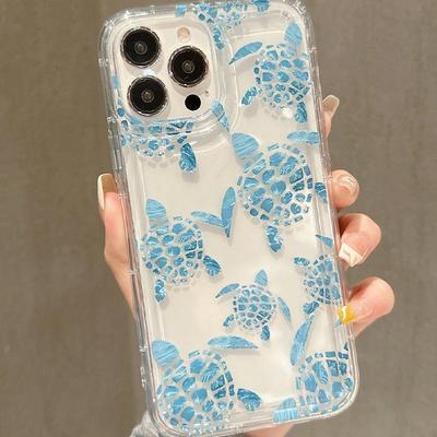 The New Turtle Is Suitable for Apple 13 Mobile Phone Case Iphone15promax Transparent 14/11/12/xsmax Anti-drop