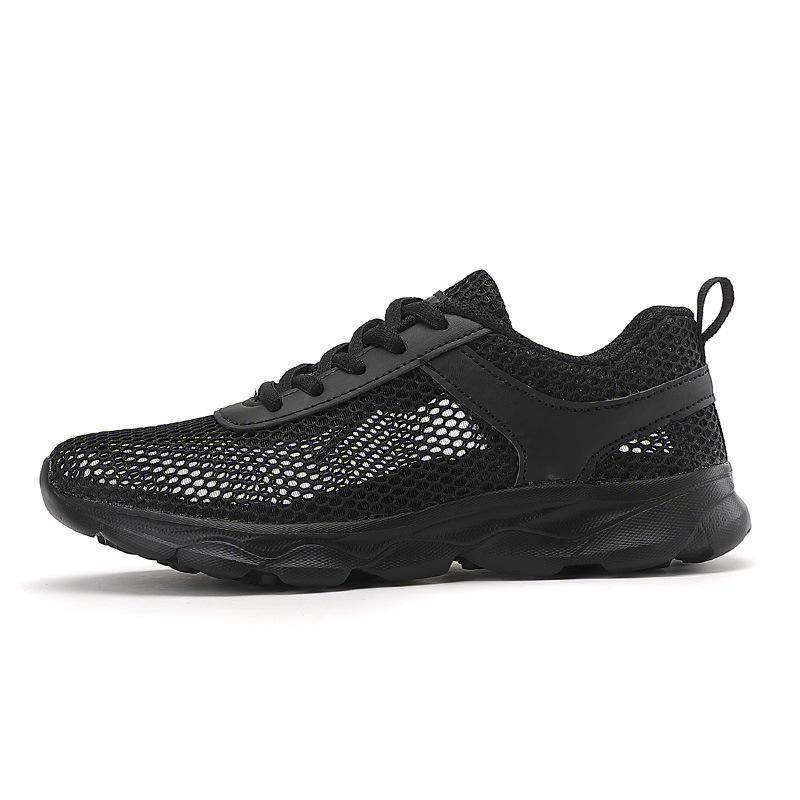 Hollow Breathable Running Shoes Summer Lightweight Sports Shoes Low-top Lace-up Mesh Casual Shoes