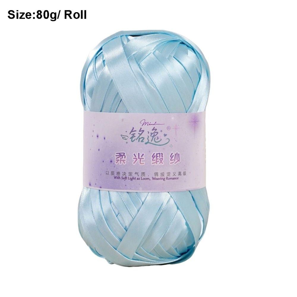 New 80g/ball Metal Yarn DIY Handmade Crochet Yarn Knitting Satin Hand-woven Wire Hand Knitting