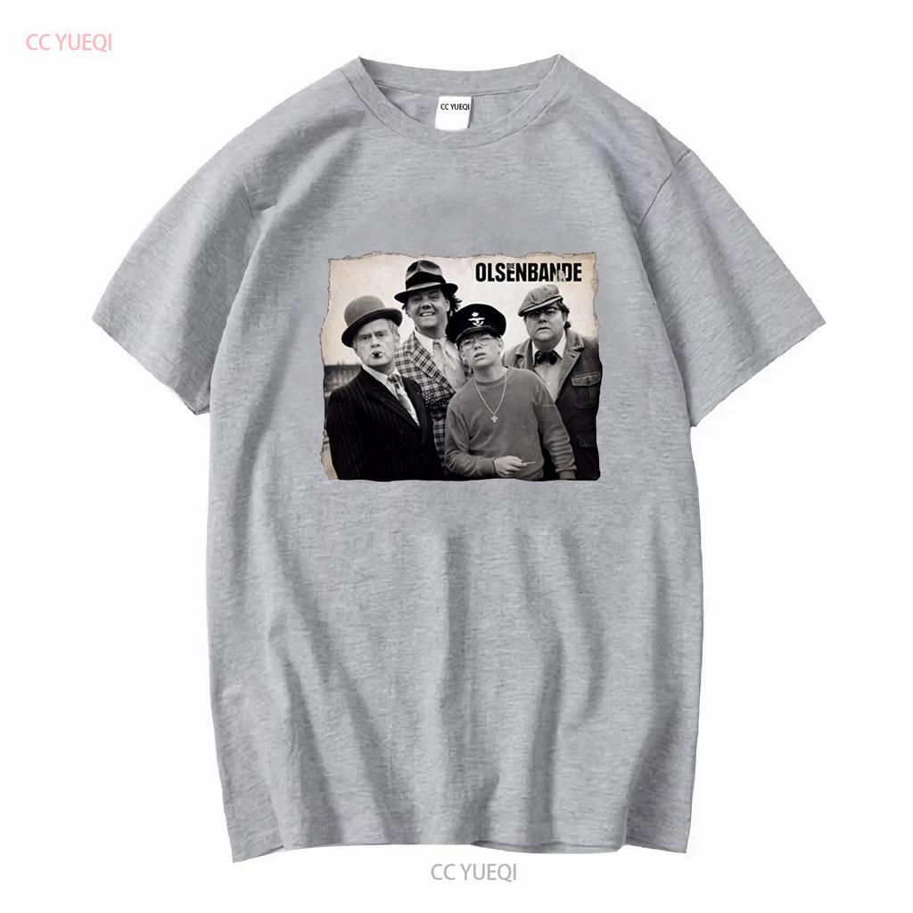 Olsenbande Egon Benny Kjeld Börge Yvonne Black T Shirt 552 vintage Washed Unisex Breathable Stretched Casual graphic Stylish