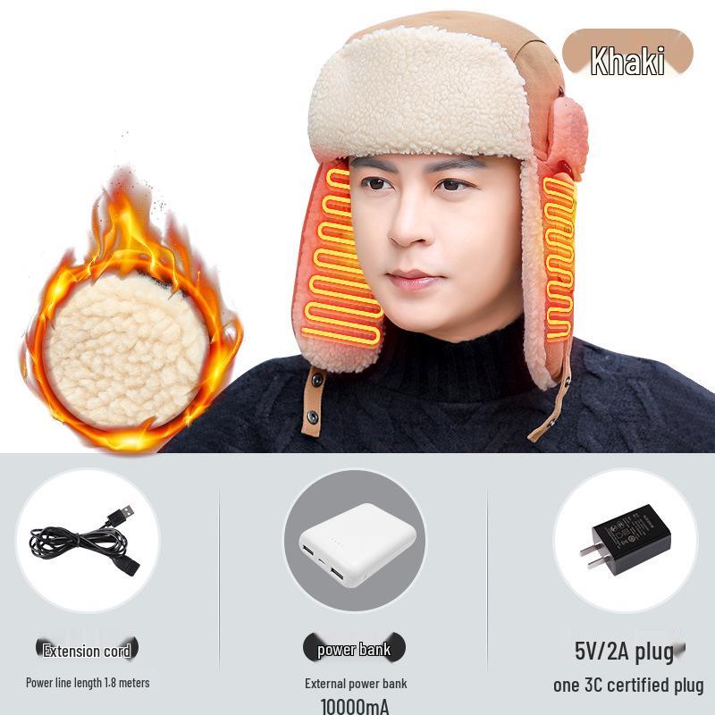 USB Heated Far Infrared Warm Hat for Autumn/Winter Outdoor Use