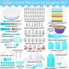322-Piece 325-Piece Cake Decorating Kit With Turntable Piping Tips Disposable Bags Home Bakery