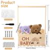 Wood Baby Shower Storage Basket Baby Shower Crate with Handle Baby Toys Storage Crate Multipurpose Gift Basket for Boys Girls