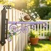 Sky Garden Wall Combination Metal Plant Hanger Hook Heavy Duty Hanging Basket Bracket Decorative Parrot Imitation Rust Orange Cat Flower Butterfly for