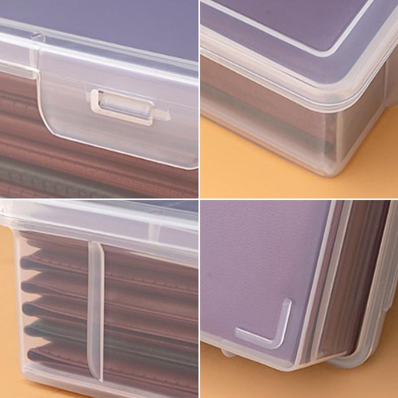 Book A4 Document Storage Box Desktop Office Test Paper Storage Certificate Storage Box Transparent Data Sorting File Box