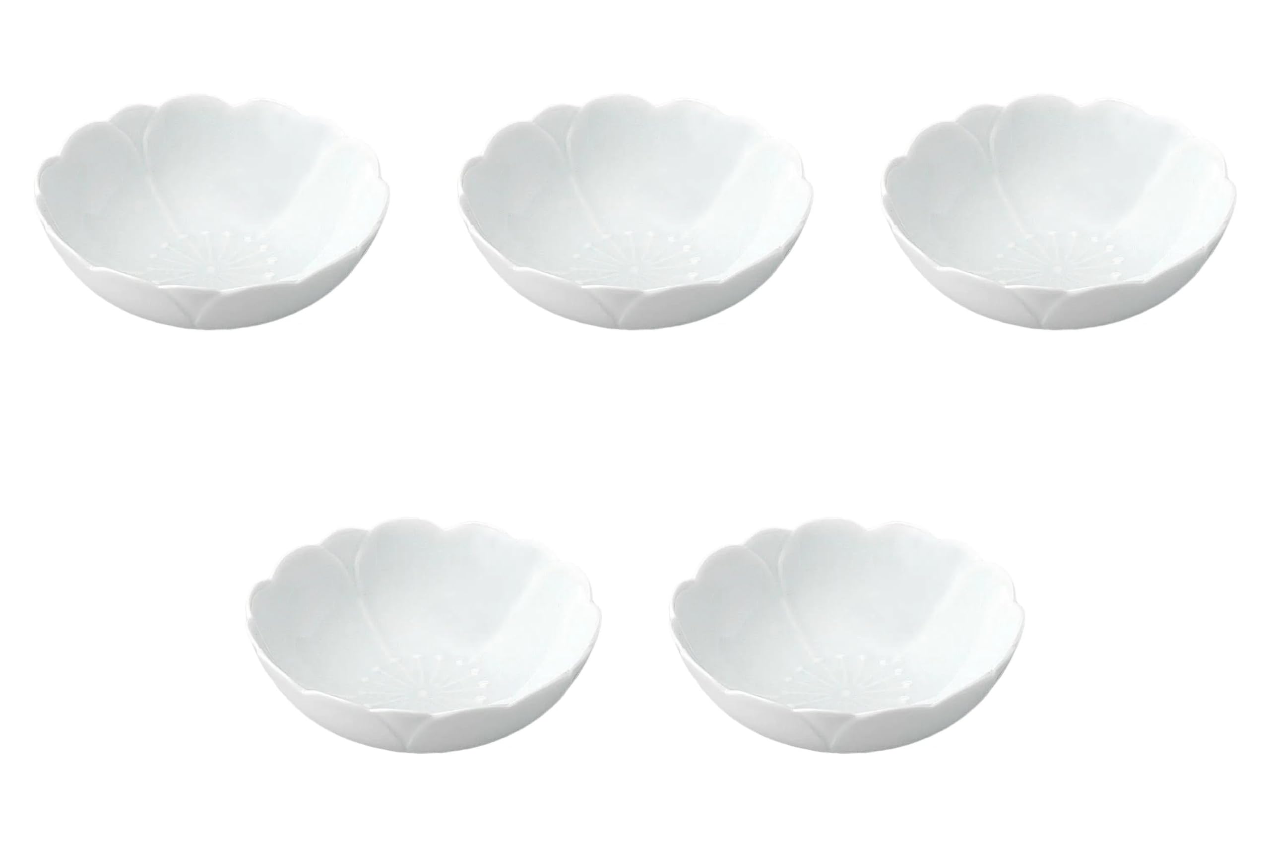 

Set of 5 Sakura Small Arita Ware Small Setomonohonpo (Celadon) Bowls, 12.5cm [12.5×4cm] Bowls,