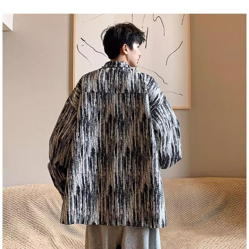 Men's Trendy Hong Kong-Style French Chic Jacket for Spring/Autumn - Casual, Loose-Fit Niche Design