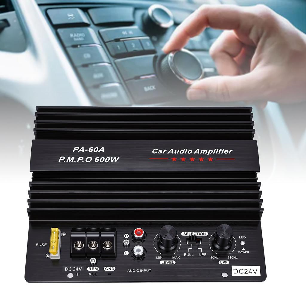Car Sound Amplifier Board 600W High Power Subwoofer Amp Board Aluminium Alloy Lossless Subwoofer Bass Module