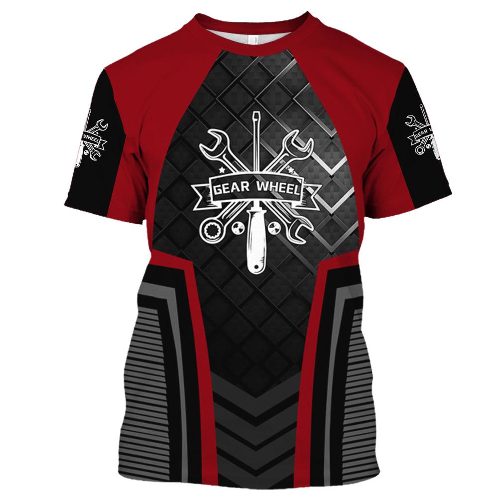 Men's T-shirt Retro T-shirt Summer Clothing Personalized Name Mechanic 3D Printed Top 5XL Street Casual