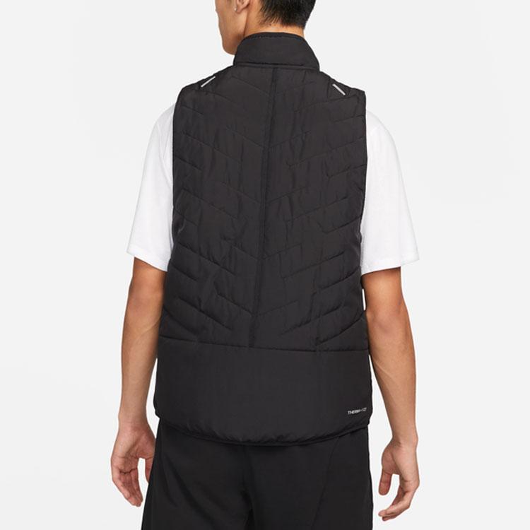 Nike Vestă de alergare Therma-Fit: Caldura, rezistenta la apa, respirabilitate Topuri barbati Negru DD5648-010