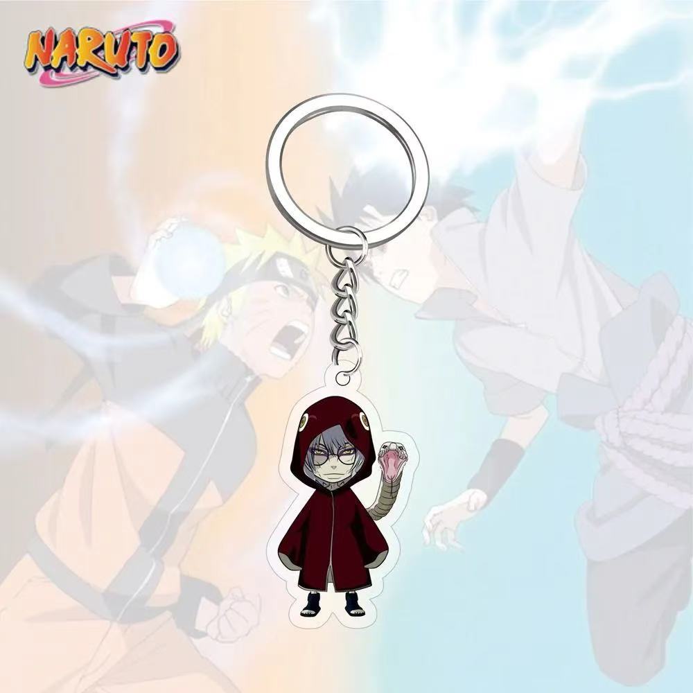 Llavero acrílico de Anime Naruto, accesorio, llavero de dibujos animados de Uzumaki Naruto