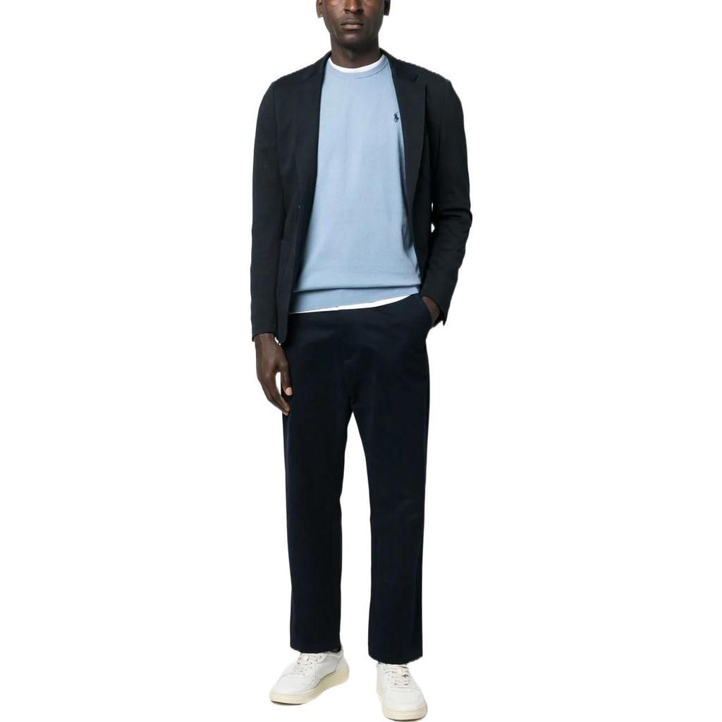 Polo Ralph Lauren Logo Embroidered Solid Color Casual Sweatshirt Men sweatshirt Blue 710890558-004