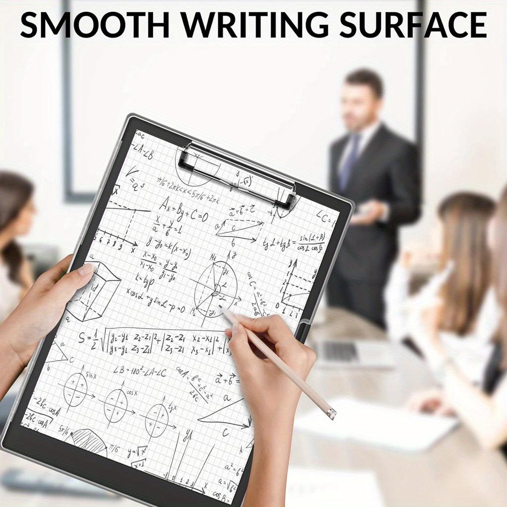 1 Pc Black, Clipboard with Storage, with 2 Storage Boxes, Heavy Duty Clear Visible Top Panel To Store Clipboard, Side Opening