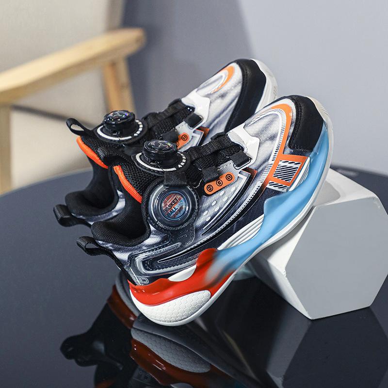 New training sneakers primary school students middle school children boys 2025 autumn boys sports shoes basketball shoes mesh