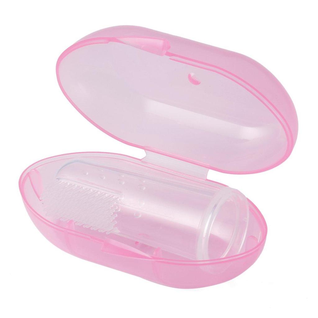 2pcs Baby Kids Finger Silicone Gum Brush Deciduous Infant Toothbrush Clear Massage Brush