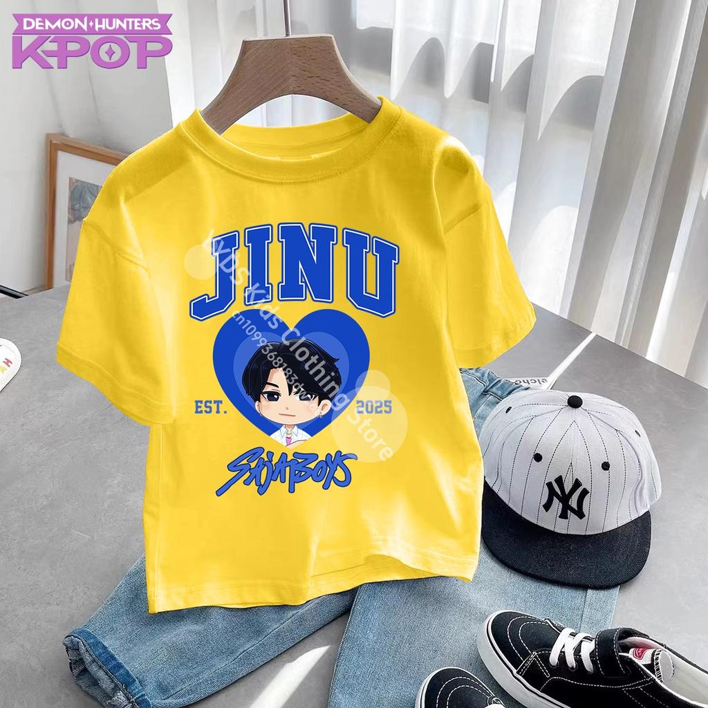 KPop Lovci démonů Saja Chlapci Dětské oblečení Léto Kreslené Derpy Tygří oblečení Móda Chlapecké tričko Bavlna Dětská trička