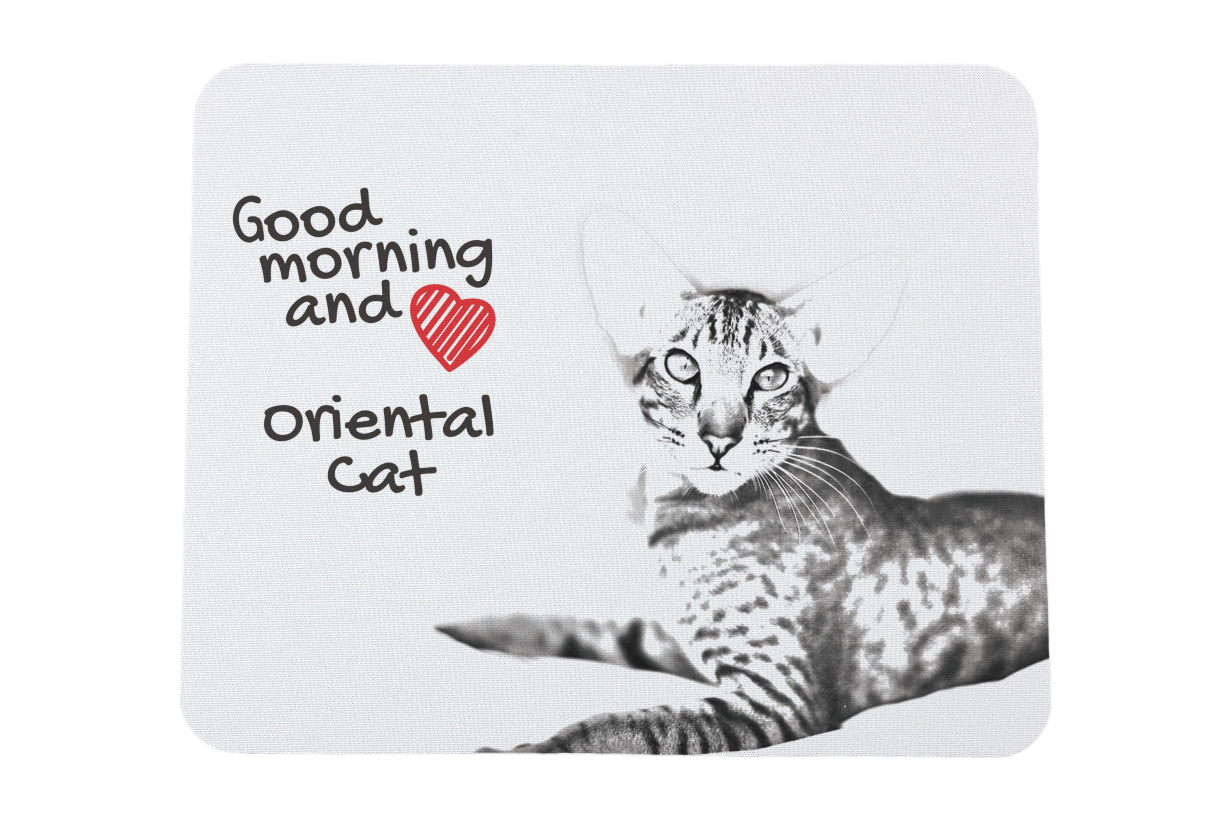 

Oriental - mouse pad with print, personalized cat pad, unique gadget for an office worker from the Art-Dog brand білий