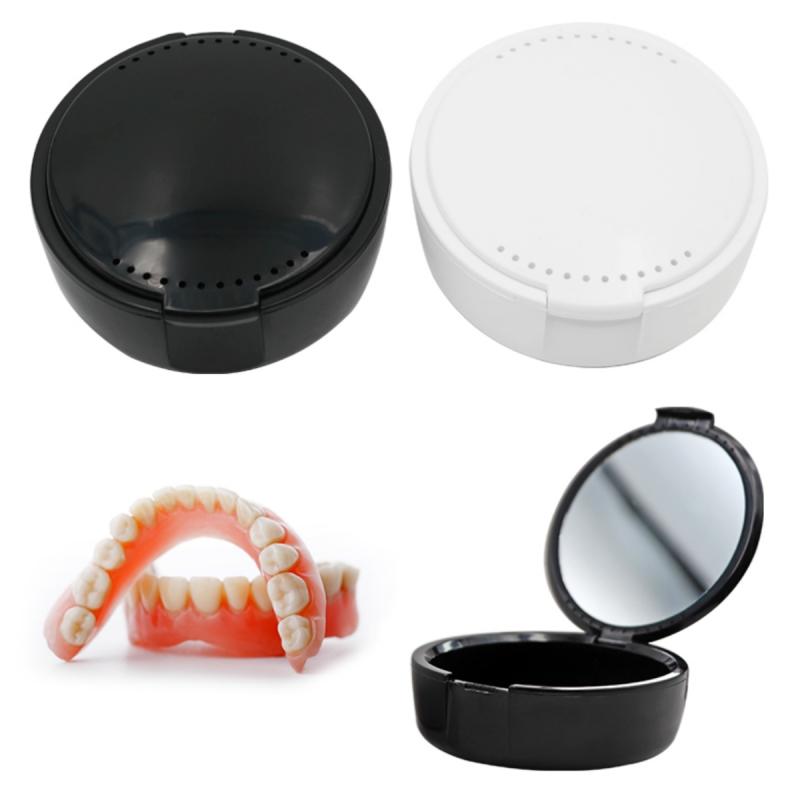 10Pcs Denture Storage Box Orthodontic Aligner Retainer Braces Case Mouth Guard Denture Box False Teeth Container Protective Case