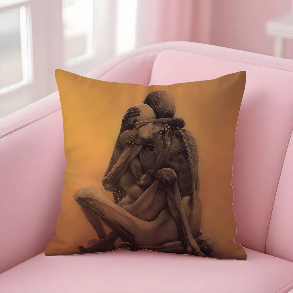 Hot Art Z-Zdzislaw BeksinskiS Pillow Case Soft Plush Fabric Double Sided Print Decorative Home Living Room Gift Cushion