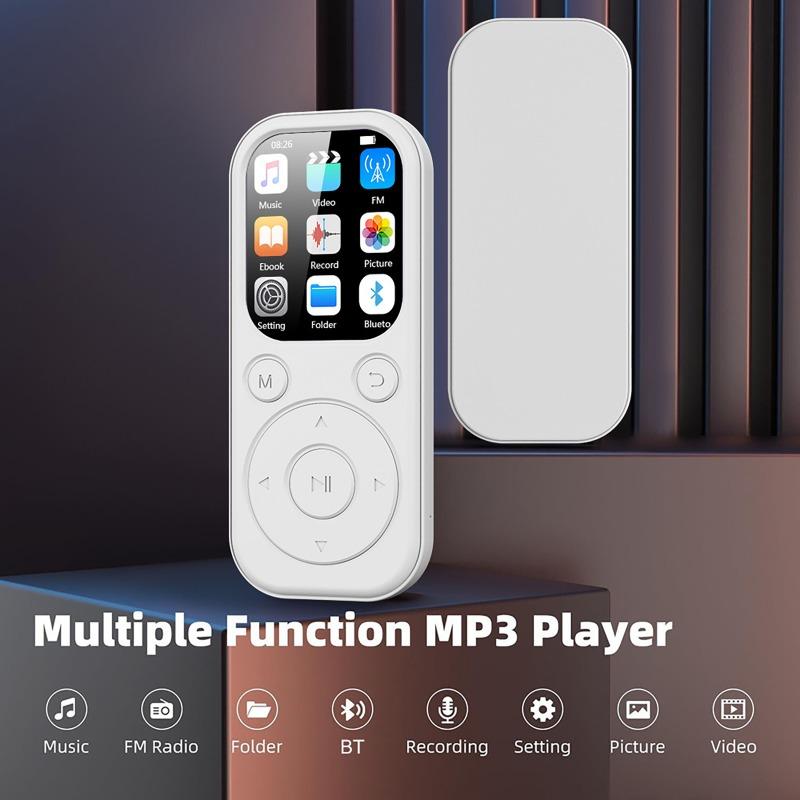 Portable MP3/MP4 Music Player 2.01-inch IPS High Definition Screen Bluetooth 5.4 Compatible eBook Recording Walkman FM Radio